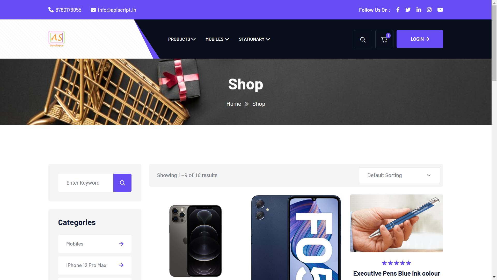 eCommerce Template 1